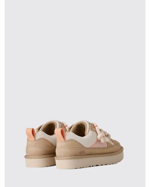 Ugg Natural Lo Lowmel Suede And Mesh Sneakers