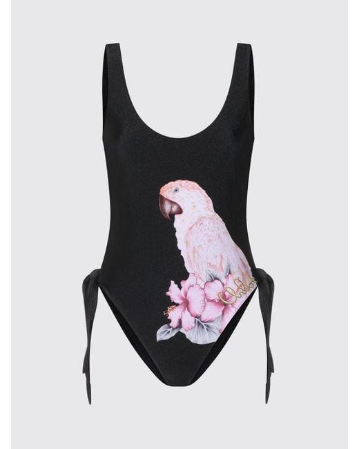 Chloé Black ChloÉ Square Neck One-Piece Swimsuit With Graphic Print