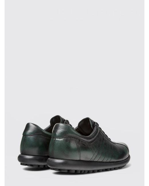 Camper Black Pelotas Aged Vegetable-Tanned Leather Sneakers