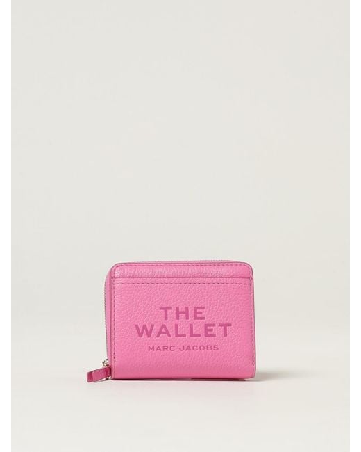 Marc Jacobs Pink Mini Compact Leather Wallet