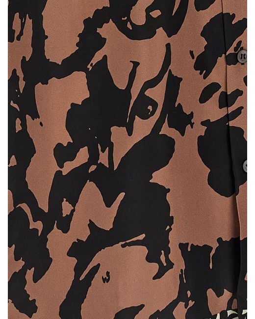 Dries Van Noten Black Printed Viscose Casual Shirt for men