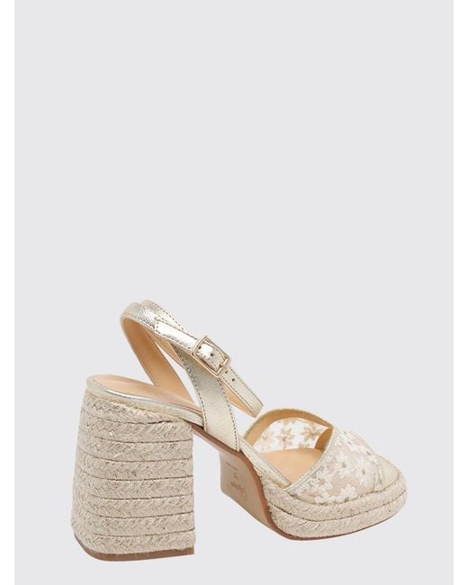 Castaner Natural High-Heeled Platform Sandals