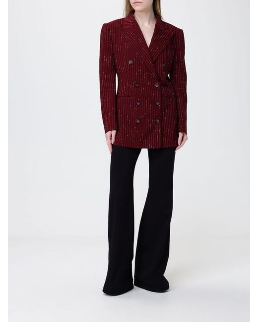 Dolce & Gabbana Red Dolce &Amp Gabbana Pinstriped Single Breasted Blazer