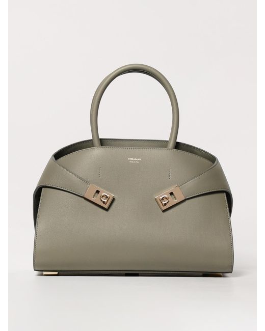 Borsa A Mano Hug (M) di Ferragamo in Natural
