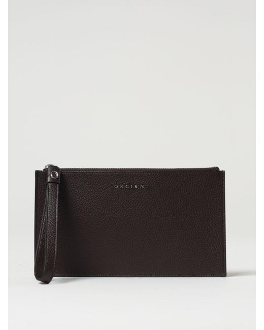 Clutch Micron di Orciani in Black da Uomo