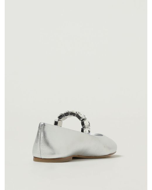 Casadei White Ballet Flats