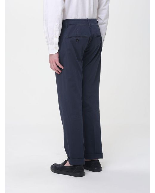 Dondup Blue Stretch Cotton Chino Trousers for men