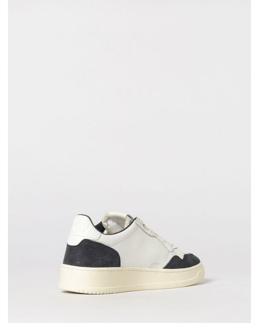 Autry White Medalist Low Leather Sneakers for men
