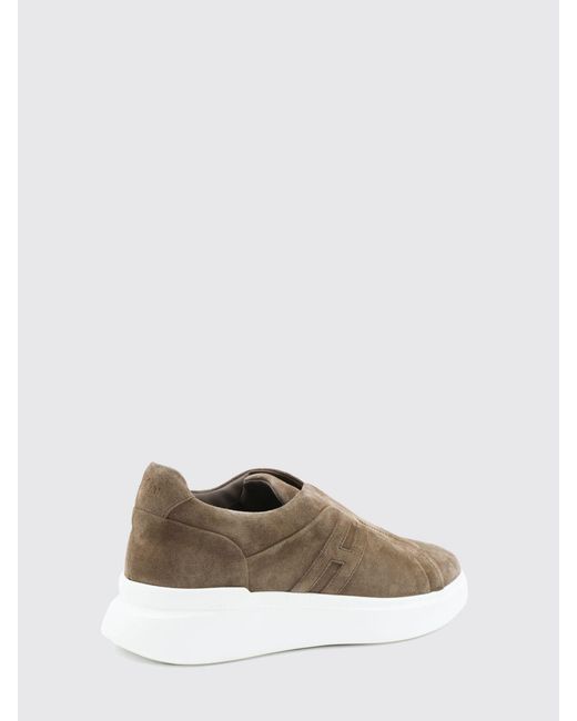 Hogan Natural H580 Suede Slip-On Sneakers With Chunky Sole for men