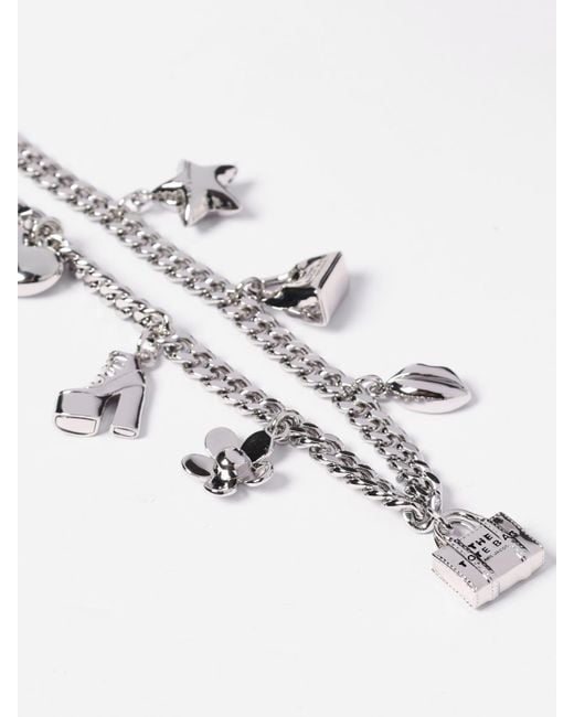 Collana The Mini Icon Charm di Marc Jacobs in White