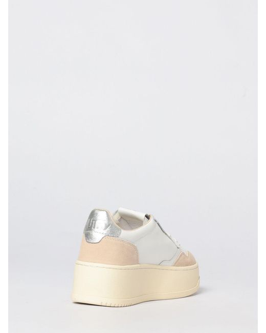 Autry Natural Medalist Platform Low Leather Sneakers