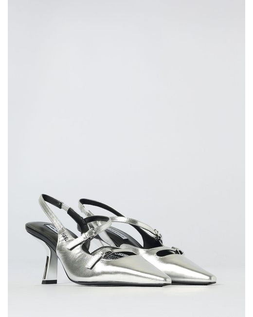 Karl Lagerfeld White High Heel Shoes