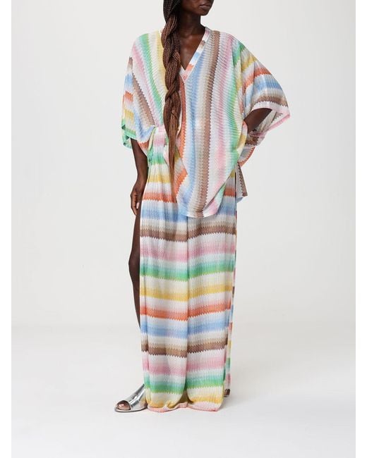 Missoni Multicolor Zig Zag Viscose Cover-Up Pants