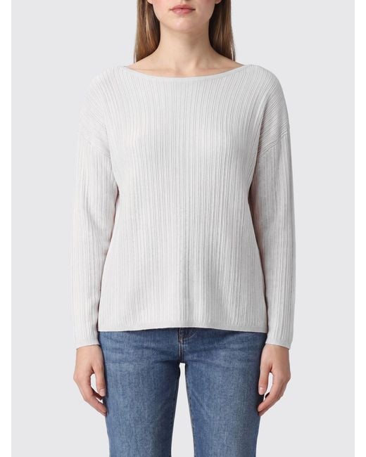 Pullover Girocollo di Allude in White
