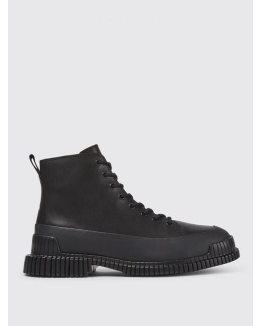 Camper Black Pix Ankle Boot In Full Grain Calfskin for men