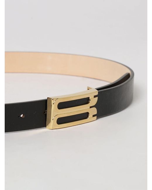 Victoria Beckham Black Leather Victoria Belt