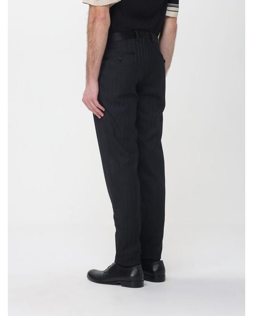 Dolce & Gabbana Black Dolce &Amp Gabbana Silk Blend Tailored Trousers for men
