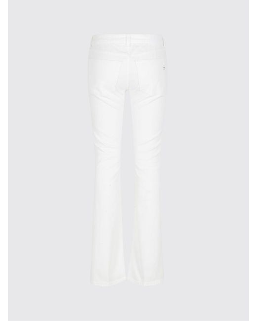 Dondup White Cotton Denim Slim Fit Jeans