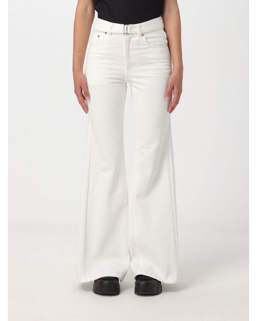 Jeans in denim di Sacai in White