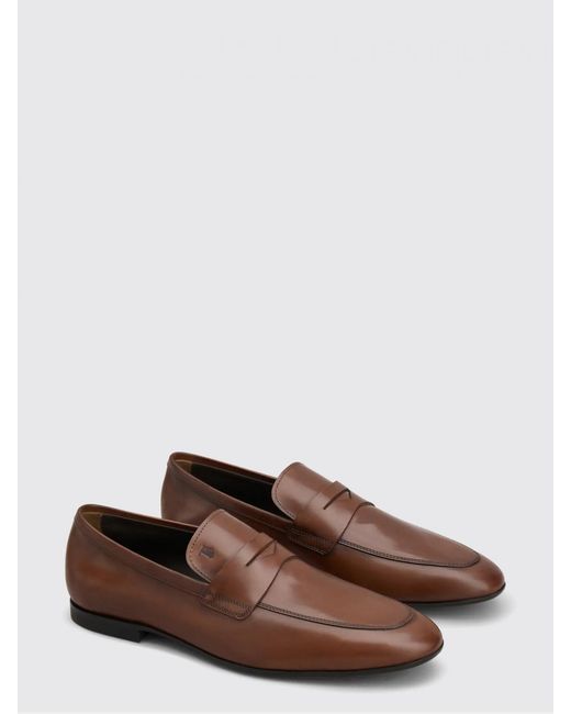 Tod's Brown T Timeless Logo Loafers for men