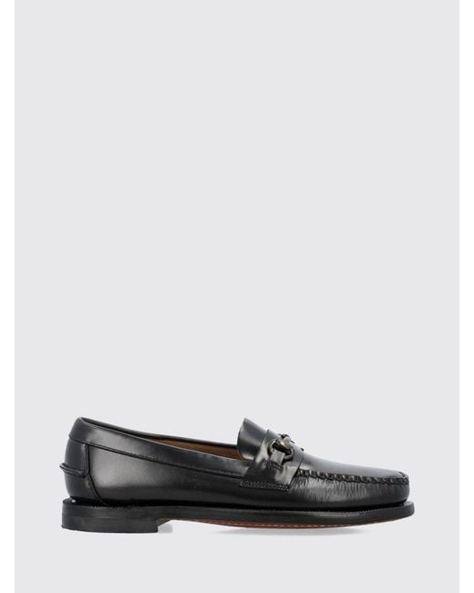 Sebago White Joe Brushed Leather Penny Loafers With Metal Horsebit