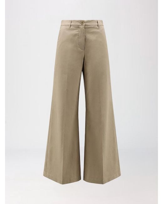 Aspesi Natural Stretch Cotton Flared Trousers