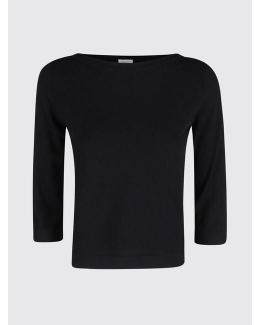 Roberto Collina Black Viscose Knit Top