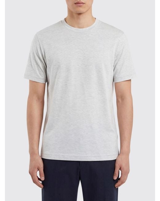 Eleventy Gray Basic Cotton T-Shirt for men