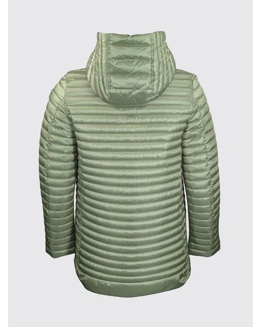Save The Duck Green Nylon Down Jacket With Hood