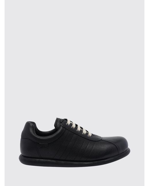 Camper Black Pelotas Low-Top Smooth Calf Leather Trainers With Rubber Sole for men