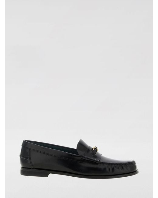 Tod's White T Timeless Brushed Leather Loafers