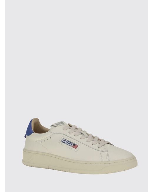 Autry Natural Dallas Low Bicolor Smooth Calfskin Sneakers With Logo for men