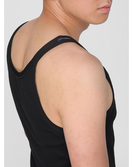 Dolce & Gabbana Black Dolce &Amp Gabbana Tank Top for men