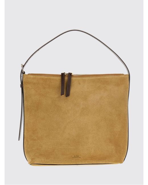 A.P.C. Natural Vera Suede Bag