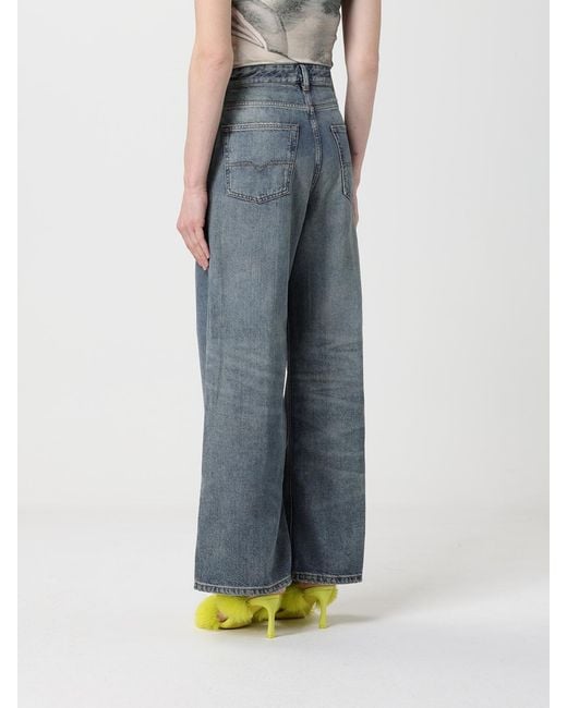DIESEL Blue D-Sire Wide-Leg Denim Jeans