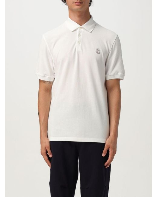 Brunello Cucinelli Polo Herren in White für Herren