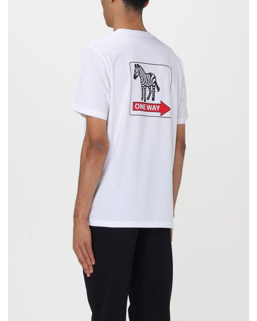 T-shirt in cotone con logo di PS by Paul Smith in White da Uomo