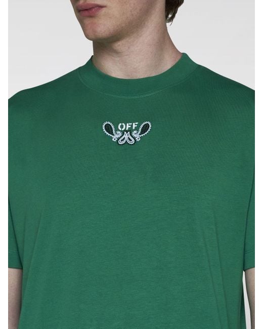 T-shirt Off-White c/o Virgil Abloh pour homme en coloris Green