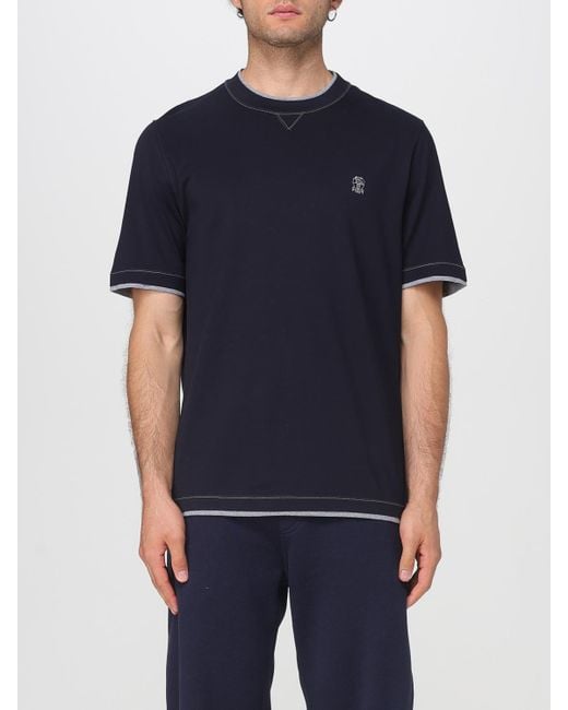 Brunello Cucinelli Polo Herren in Blue für Herren