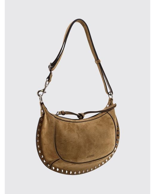 Isabel Marant White Oskan Moon Suede Bag