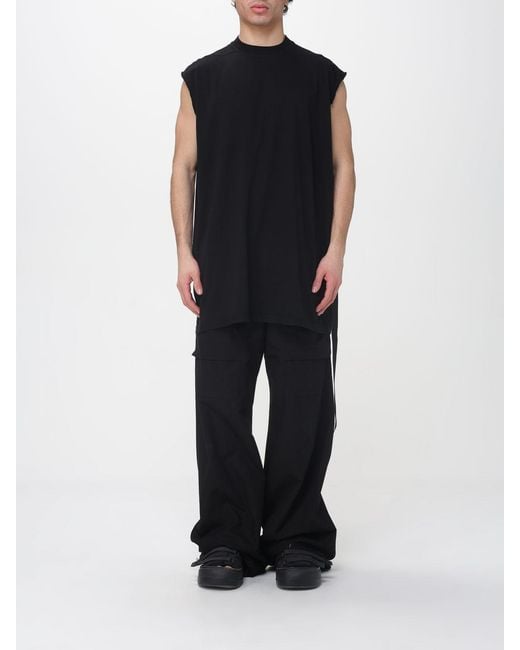 Rick Owens Blue Oversized Cotton Tank Top for men