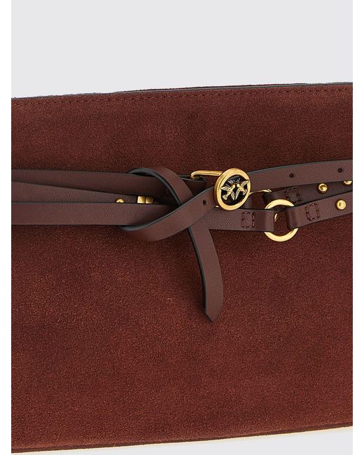Pinko Purple Belt Bag Mini Suede Shoulder Bag