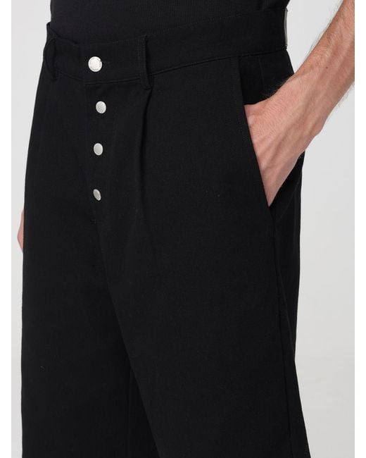 Carrera Black Wide-Leg Cotton Chino Shorts With Slash Pockets for men