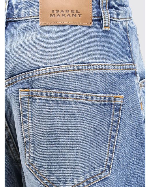 Isabel Marant Blue Lemony Wide-Leg Jeans