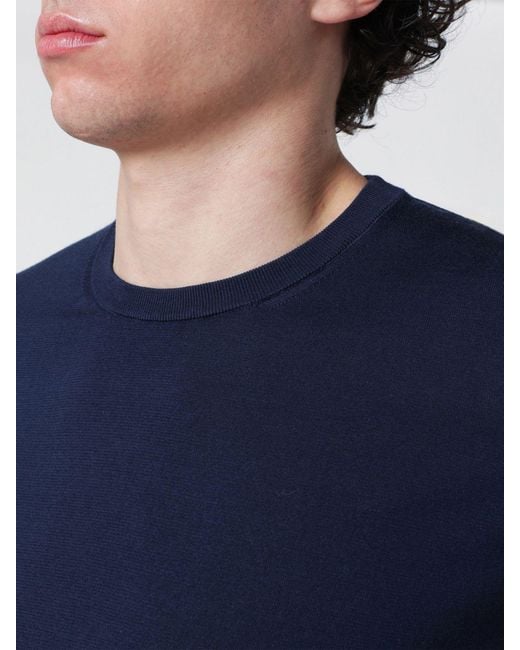 Drumohr Blue Cotton Sweater for men