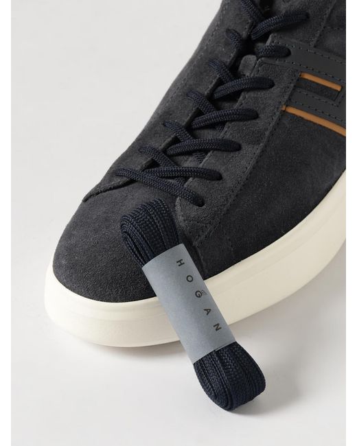 Hogan White H580 Suede Sneakers for men