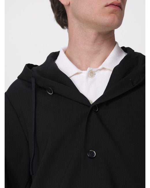 Barena Blue Virgin Wool Hooded Jacket for men