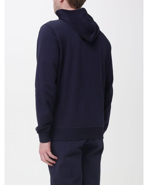 Brunello Cucinelli Blue Cotton Blend Hoodie for men