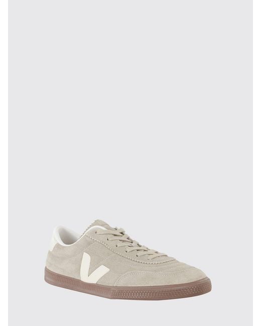 Veja White Panenka Low-Top Suede Sneakers With Contrasting Logo for men