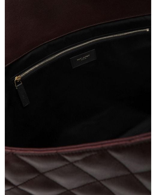 Saint Laurent Purple Icare Matelassé Nappa Maxi Shopping Bag With Ysl Logo